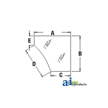 A & I Products Glass, Door, Lower (LH) 41" x32.5" x2" A-T165336